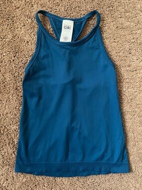 Athleta Girl Teal Scoop Neck Tank